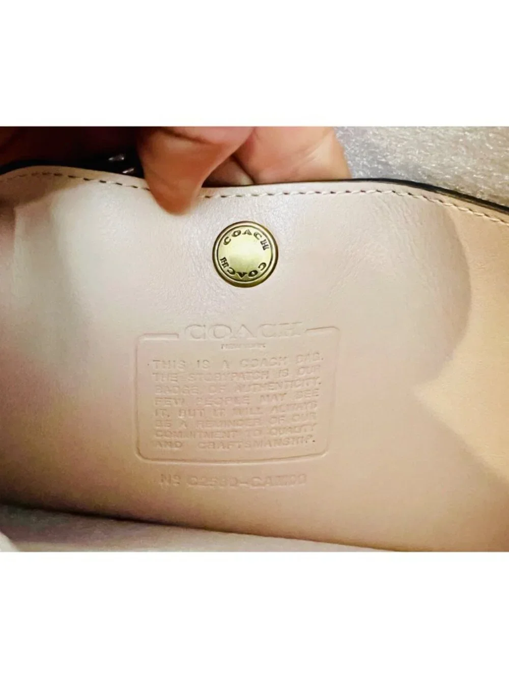 Auth COACH Gramercy Tote Shoulder Bag in Cream